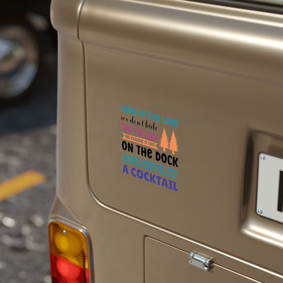 Here At The Lake Transparent Stickers