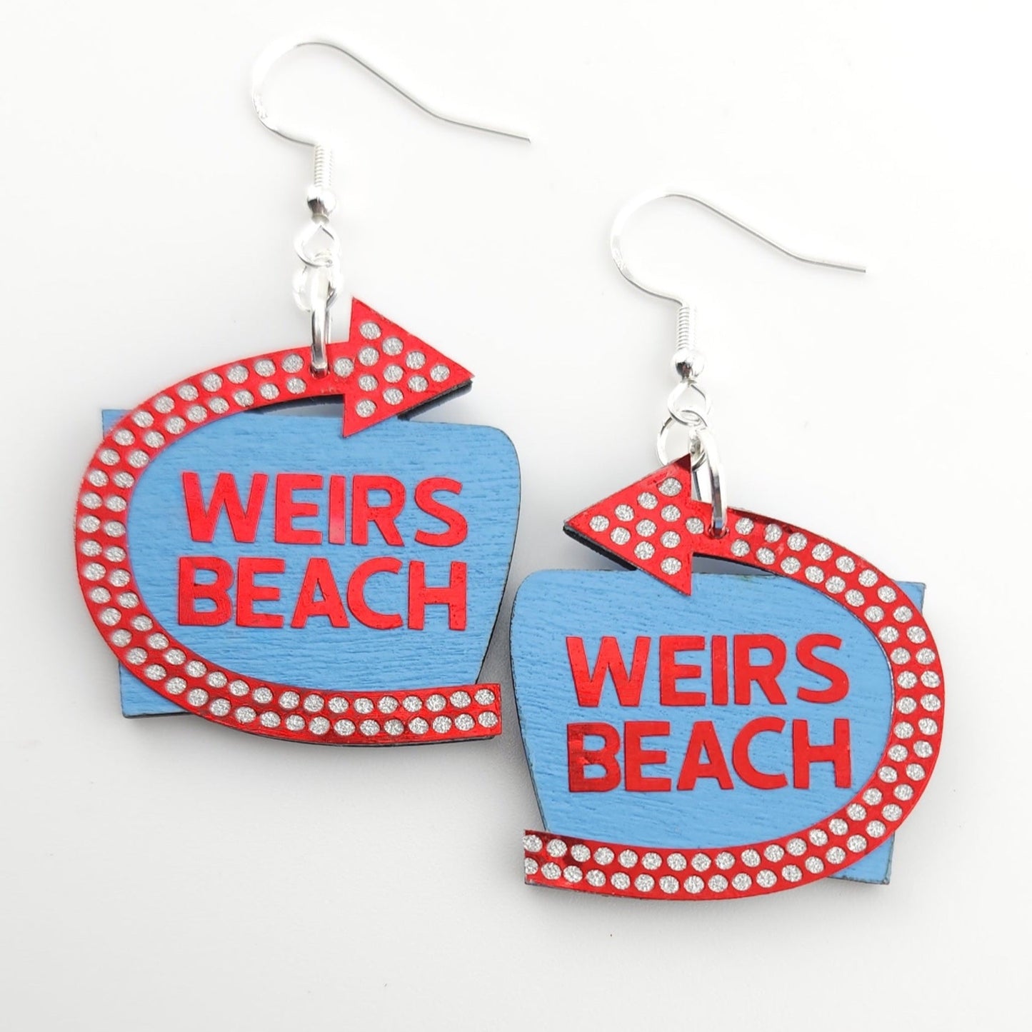 Weirs Beach Earrings - Lake Winnipesaukee