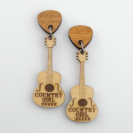 Country Girl Guitar Earrings