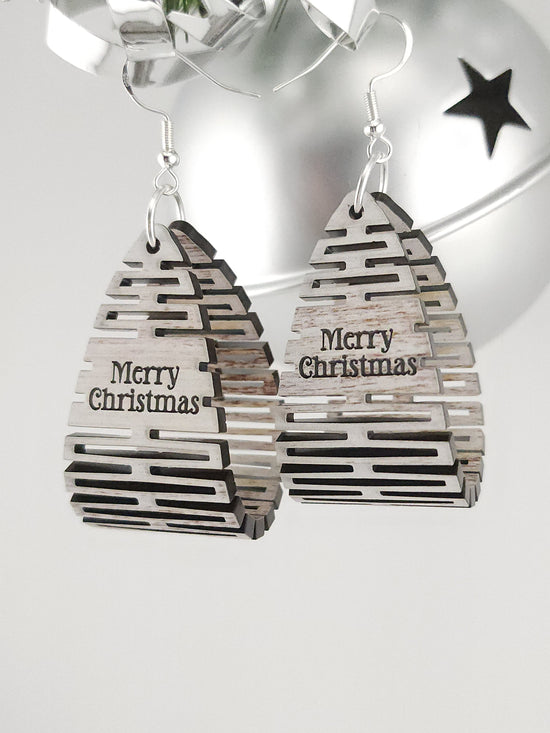 Merry Christmas Living Hinge Earrings