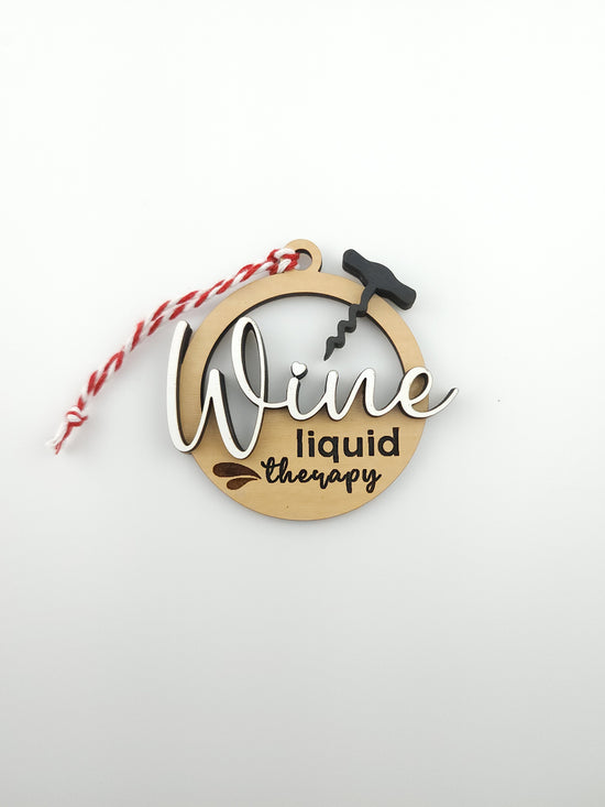 Wine Therapy & Adulting Small Ornaments / Gift Embellishments