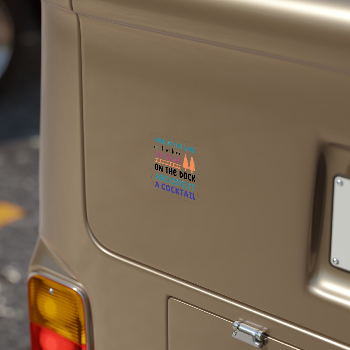 Here At The Lake Transparent Stickers
