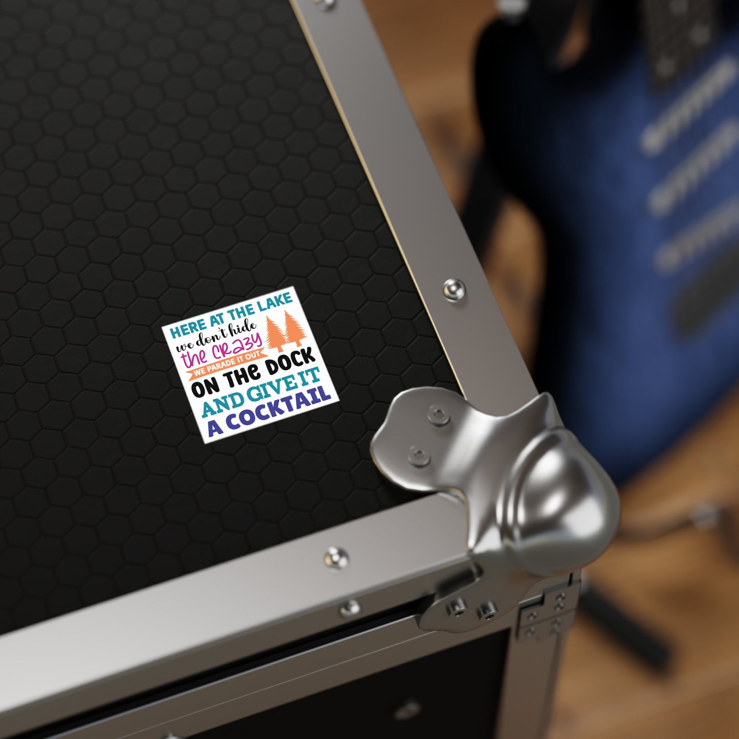 Here At The Lake Square Sticker