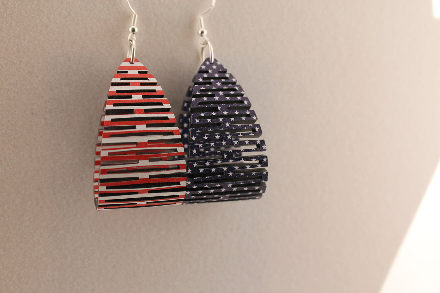 Stars & Stripes Living Hinge Earrings (reversible)