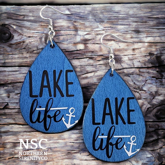 Lake Life & Anchor Earrings