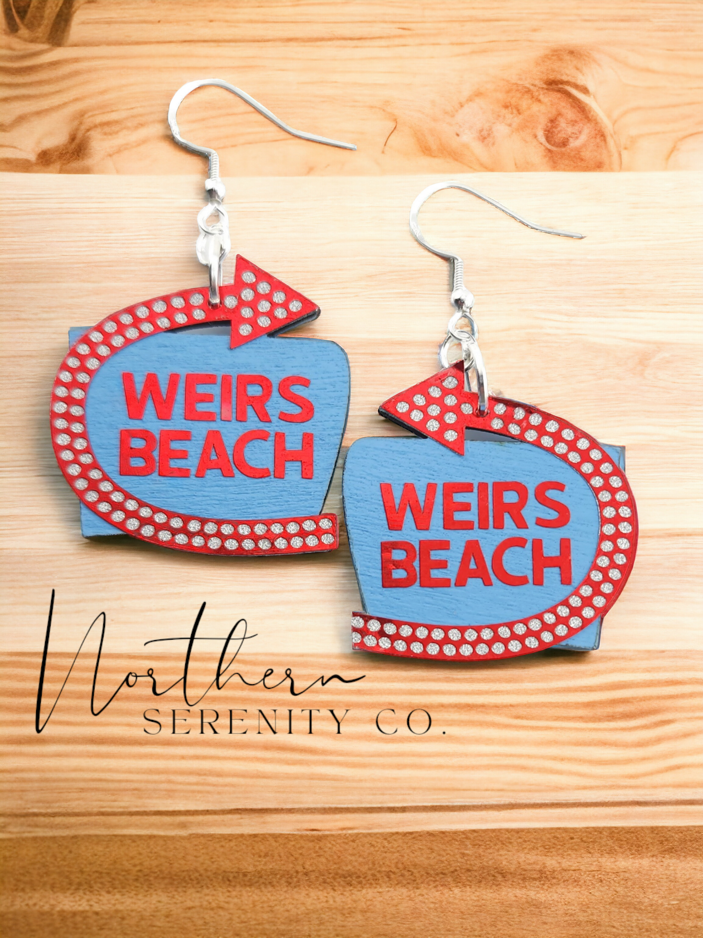 Weirs Beach Earrings - Lake Winnipesaukee