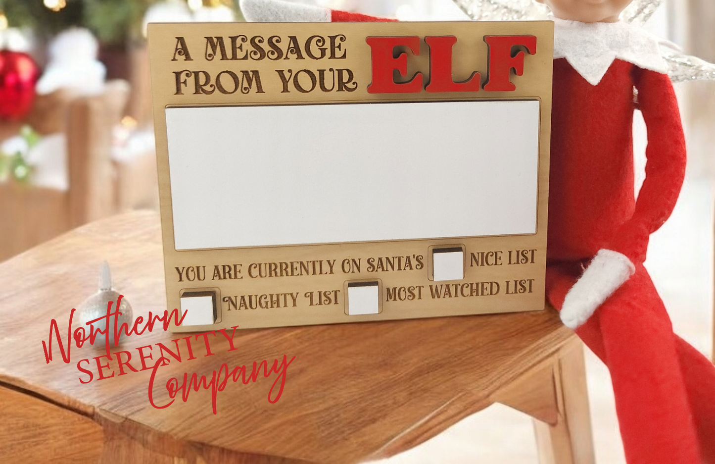 Elf Message Board SVG Laser File - *NO PHYSICAL PRODUCT - SEE DESCRIPTION*