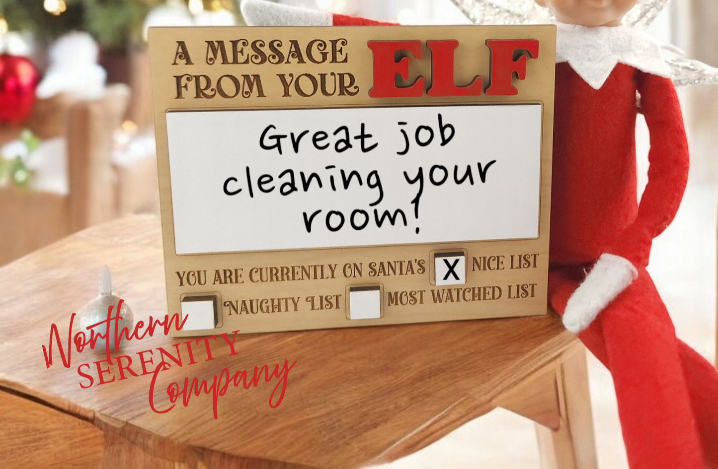 Elf Message Board SVG Laser File - *NO PHYSICAL PRODUCT - SEE DESCRIPTION*