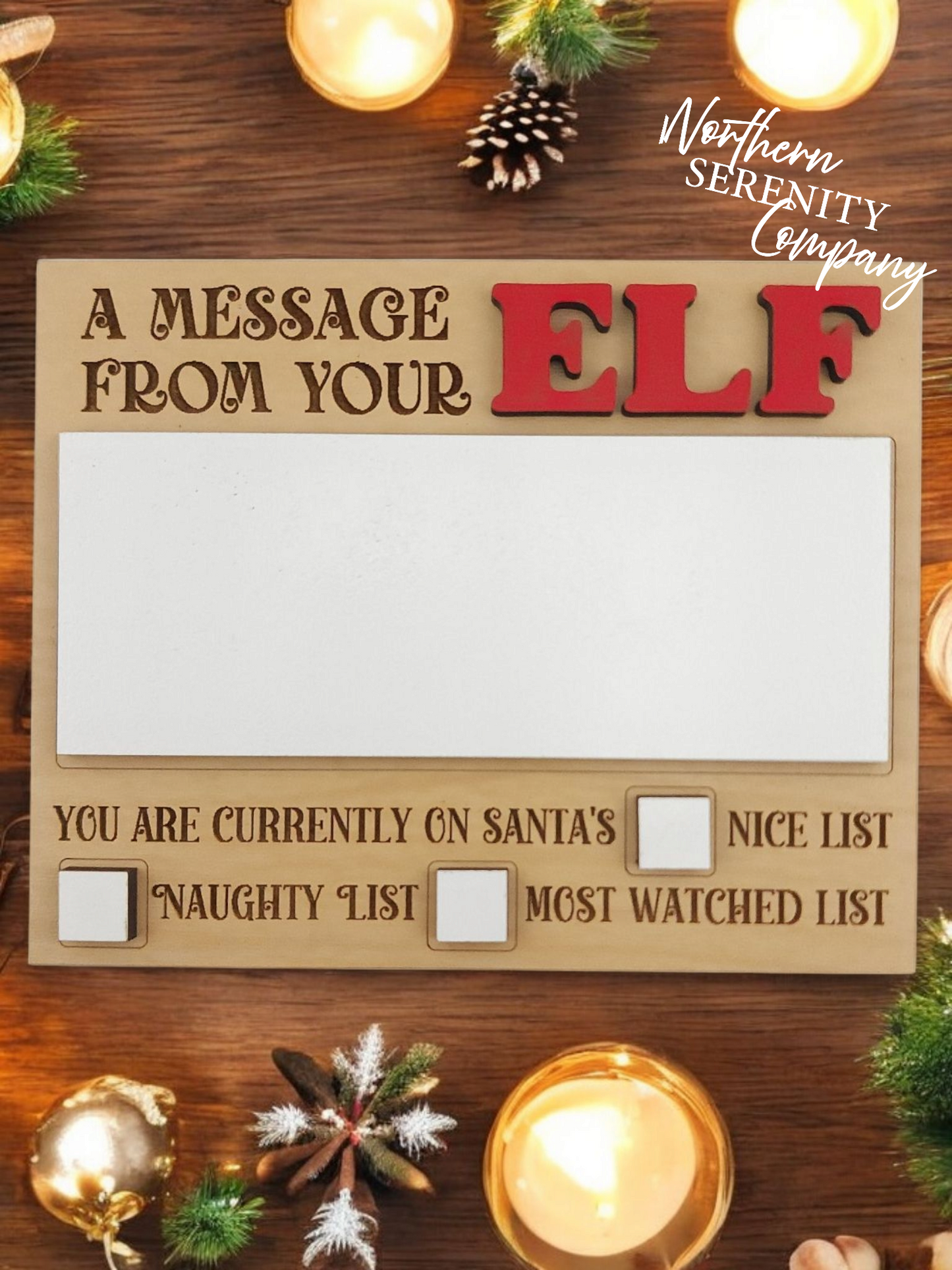 Elf Message Board SVG Laser File - *NO PHYSICAL PRODUCT - SEE DESCRIPTION*