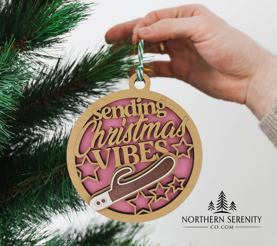 Sending Christmas Vibes Ornament