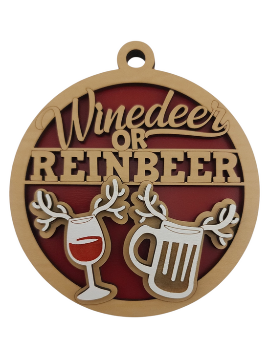 Wine Deer or ReinBeer Ornament