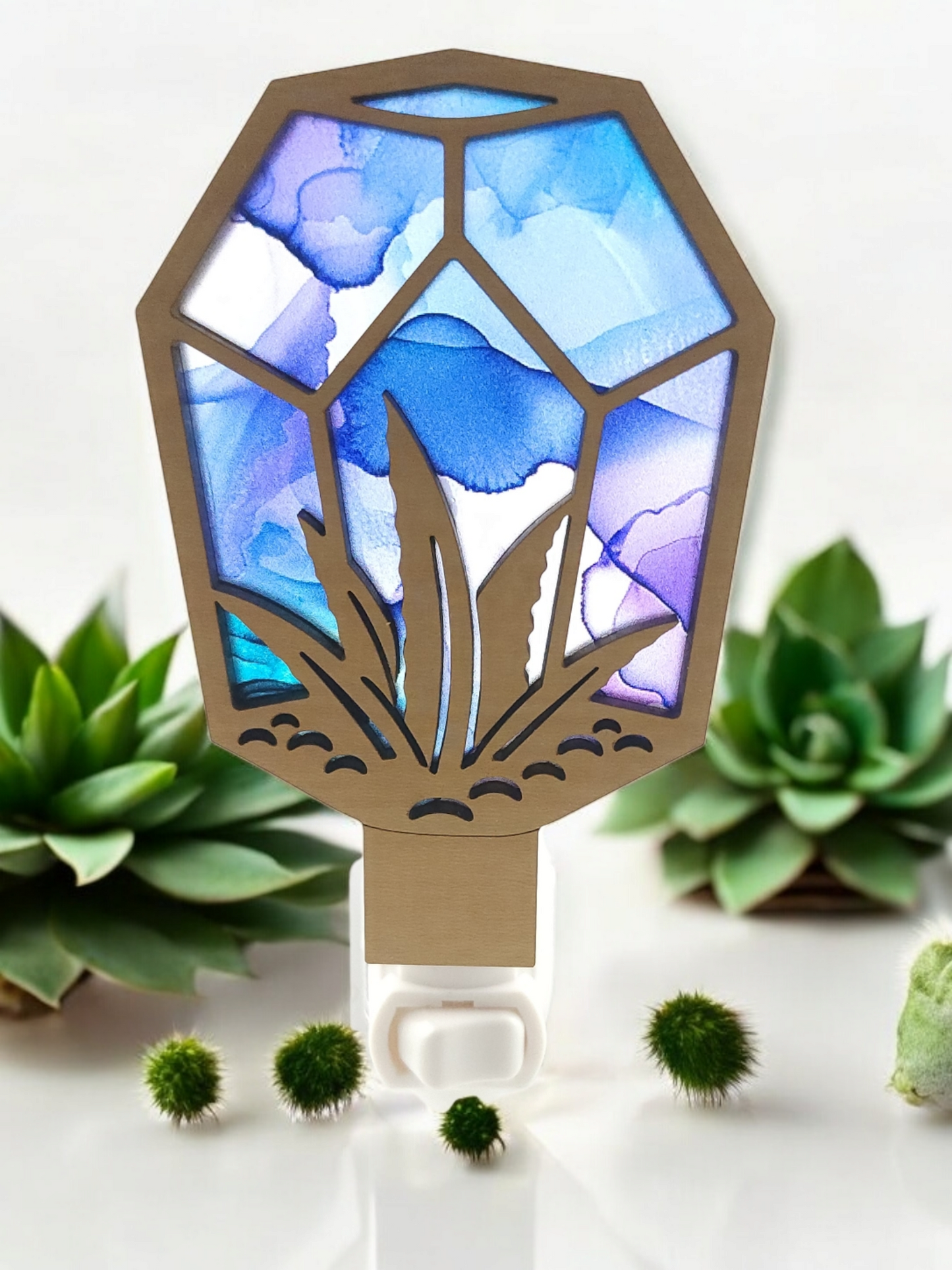 Succulent Night Light - Tall