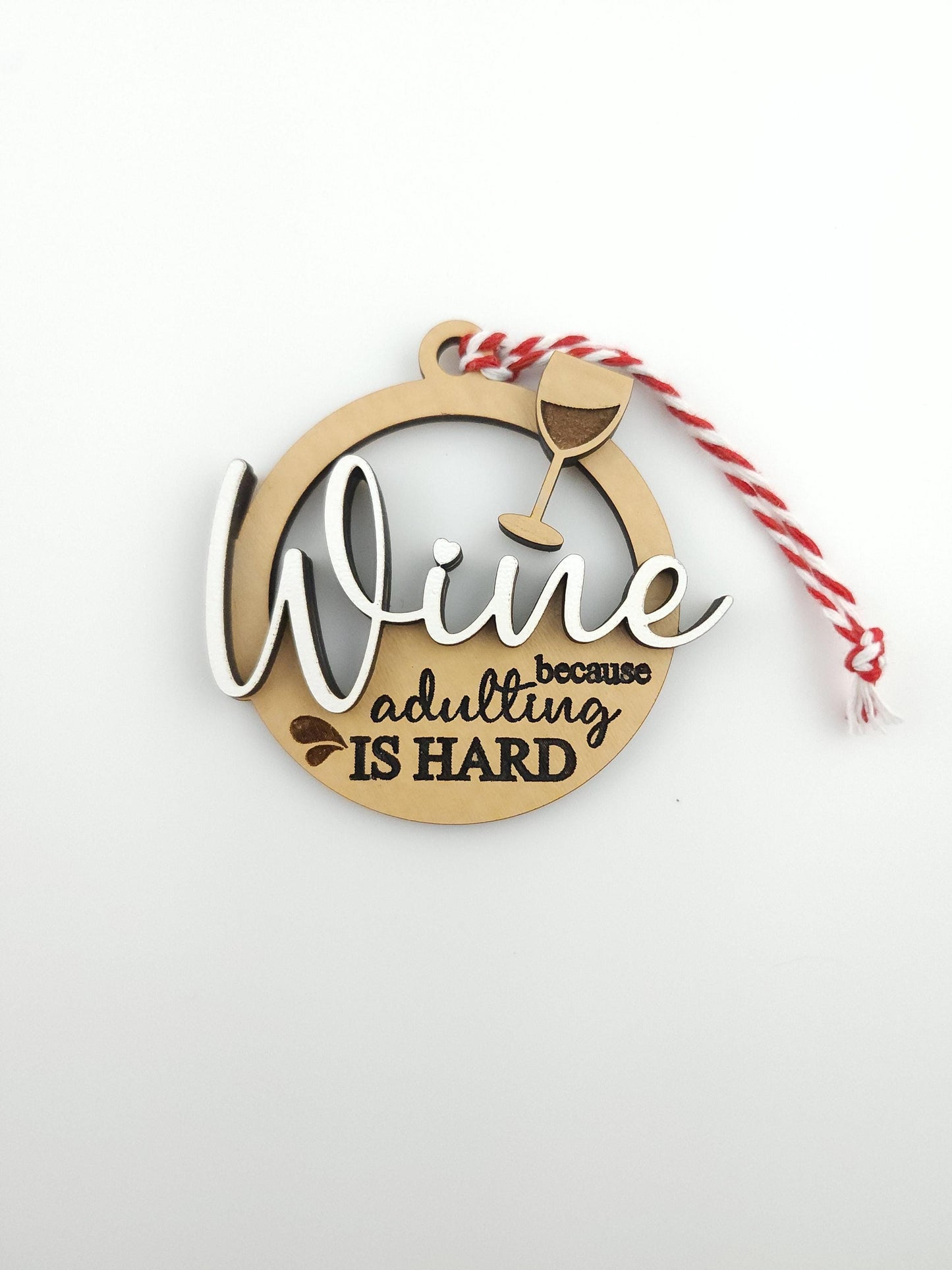 Wine Therapy & Adulting Small Ornaments | Gift Embellishments