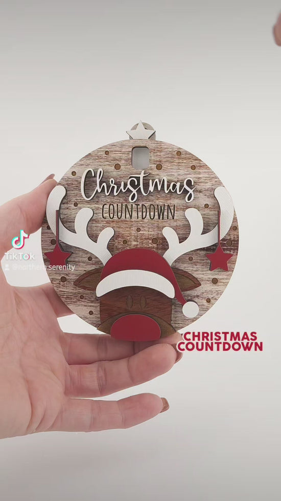 Load and play video in Gallery viewer, Christmas Reindeer Countdown Ornament
